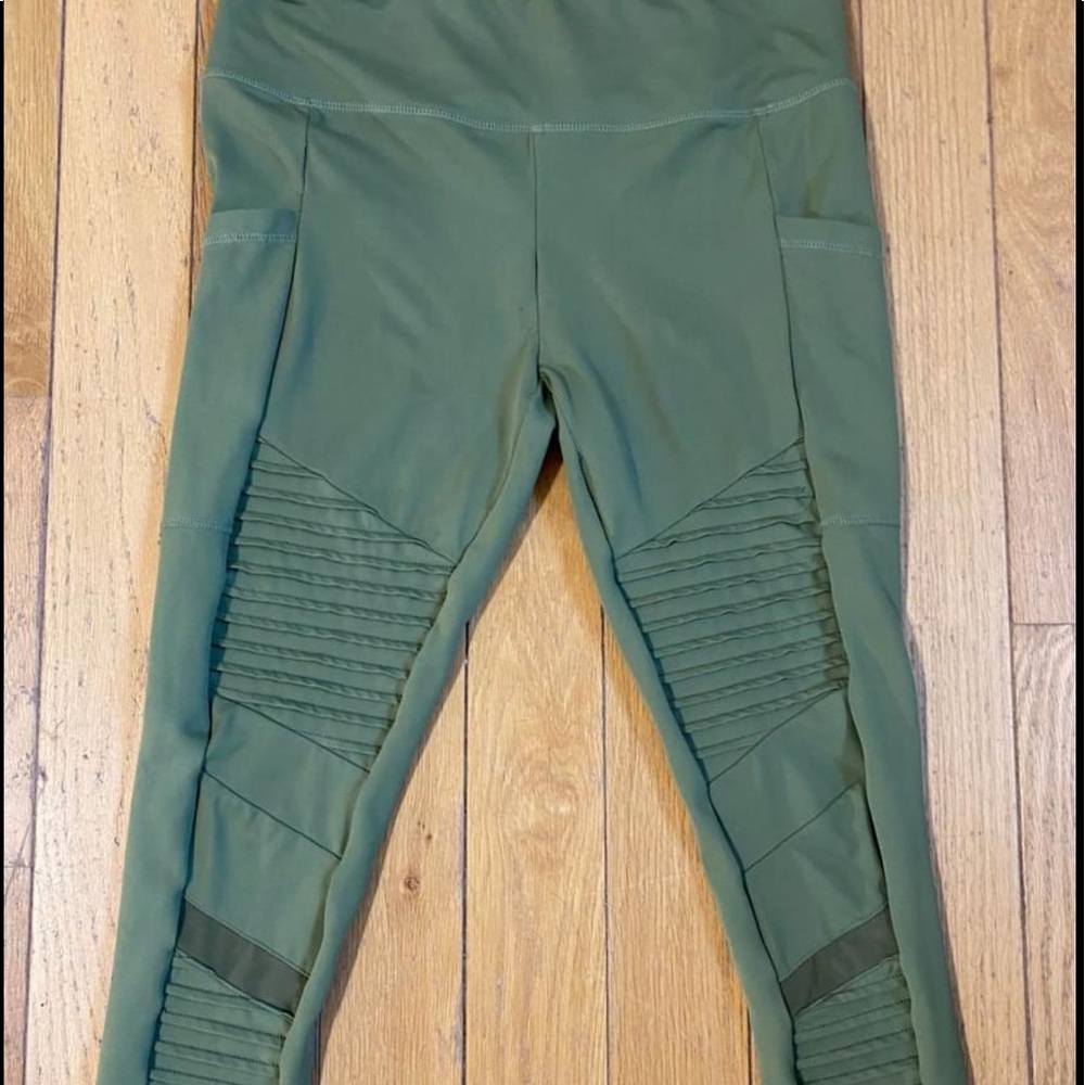 CVG Green Moto Leggings